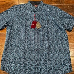 Consequence Elegant Blue Patterned Men's Shirt